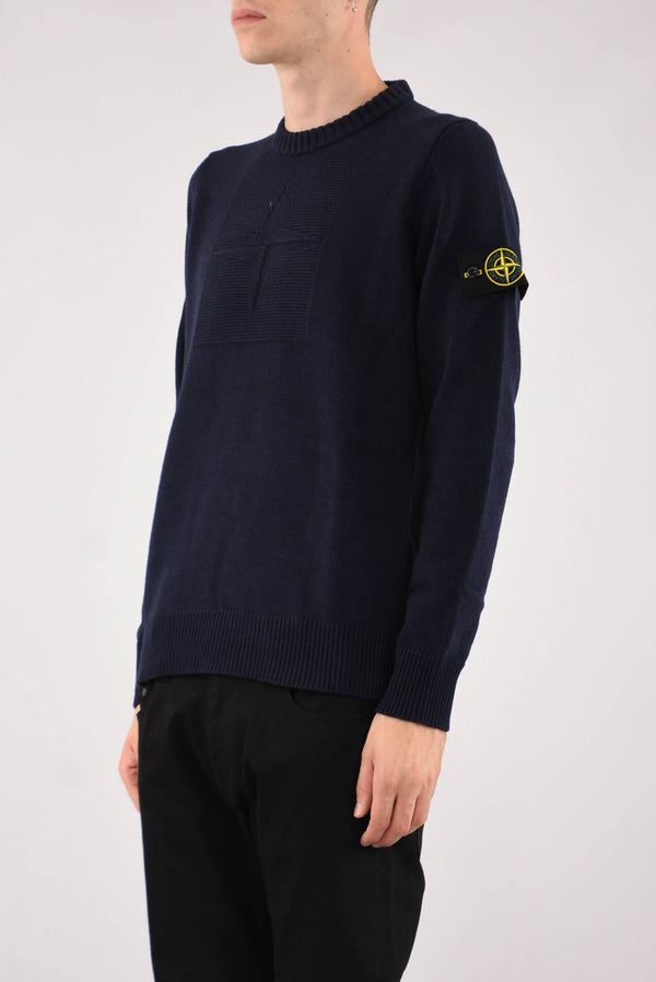 STONE ISLAND Maglia girocollo lana cotone comfort