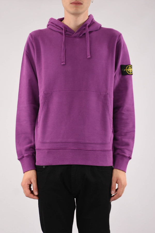 STONE ISLAND Felpa con cappuccio in cotone