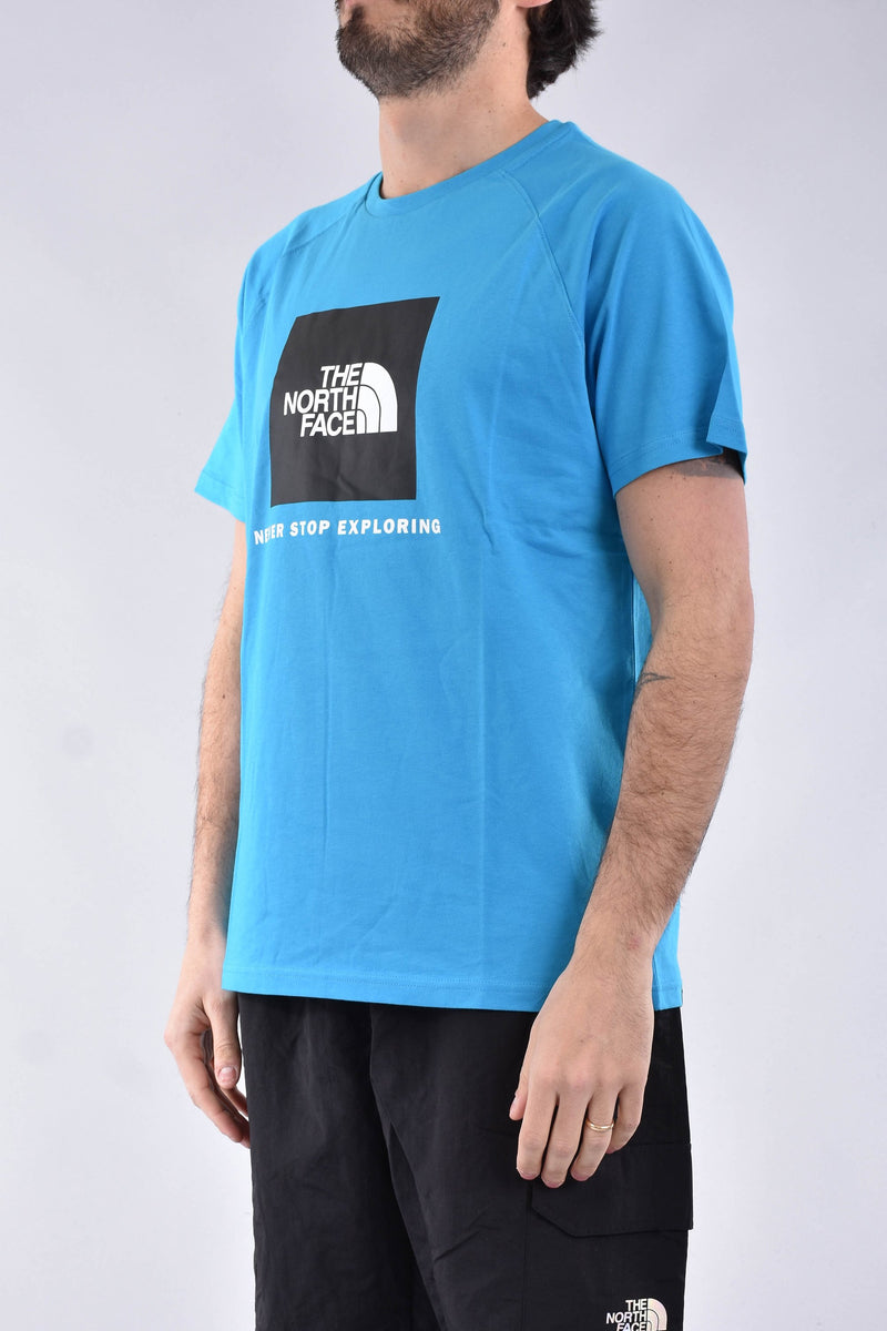 THE NORTH FACE T-shirt raglan redbox in cotone