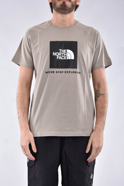 THE NORTH FACE T-shirt raglan redbox in cotone