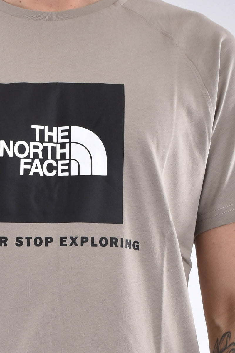 THE NORTH FACE T-shirt raglan redbox in cotone