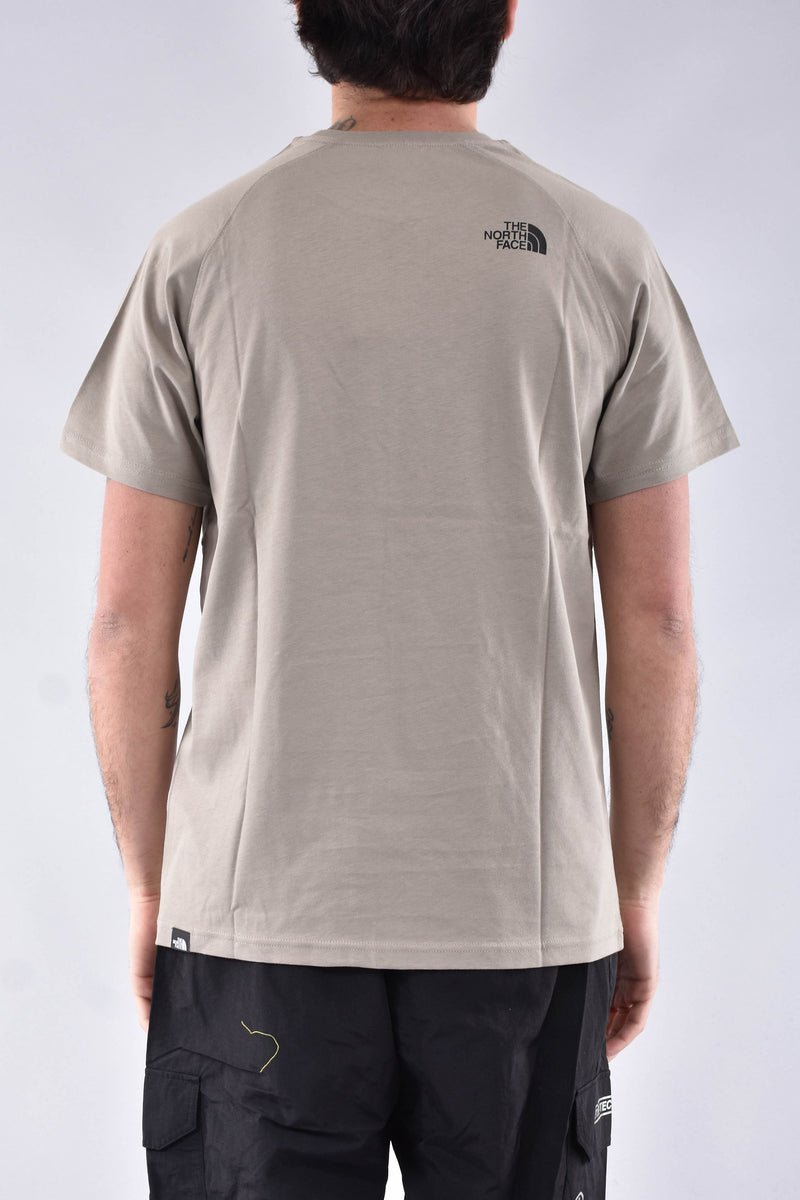 THE NORTH FACE T-shirt raglan redbox in cotone