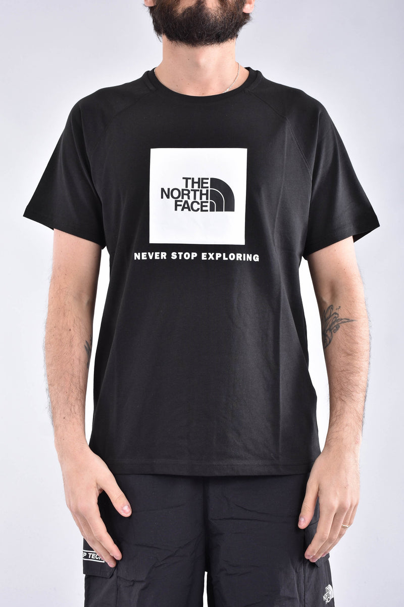 THE NORTH FACE T-shirt raglan redbox in cotone