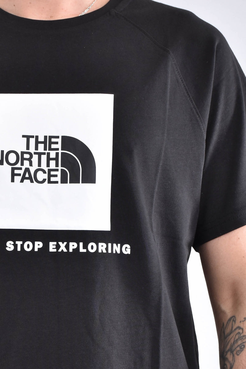 THE NORTH FACE T-shirt raglan redbox in cotone