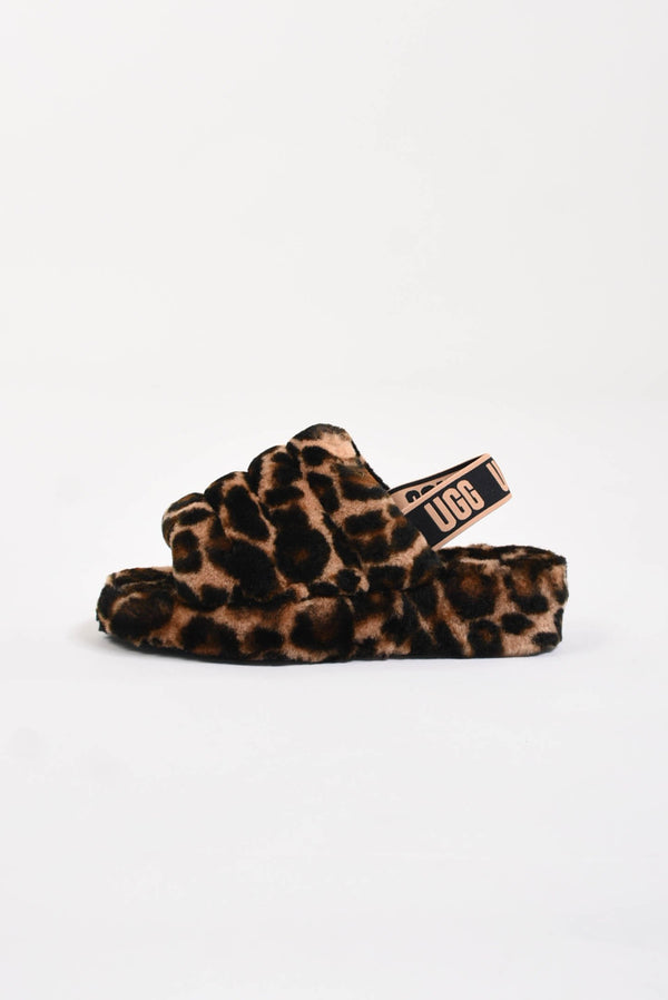 UGG sandali modello fluff yeah slide panther print