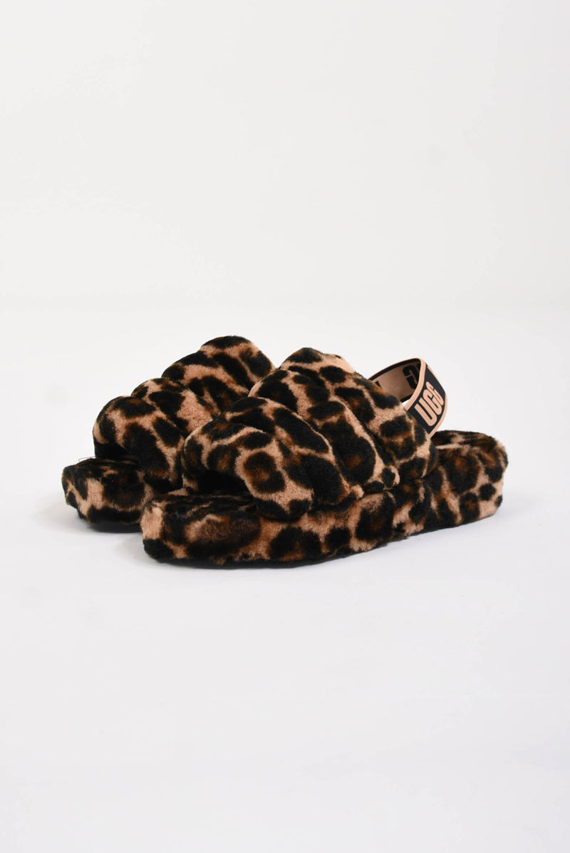 UGG sandali modello fluff yeah slide panther print