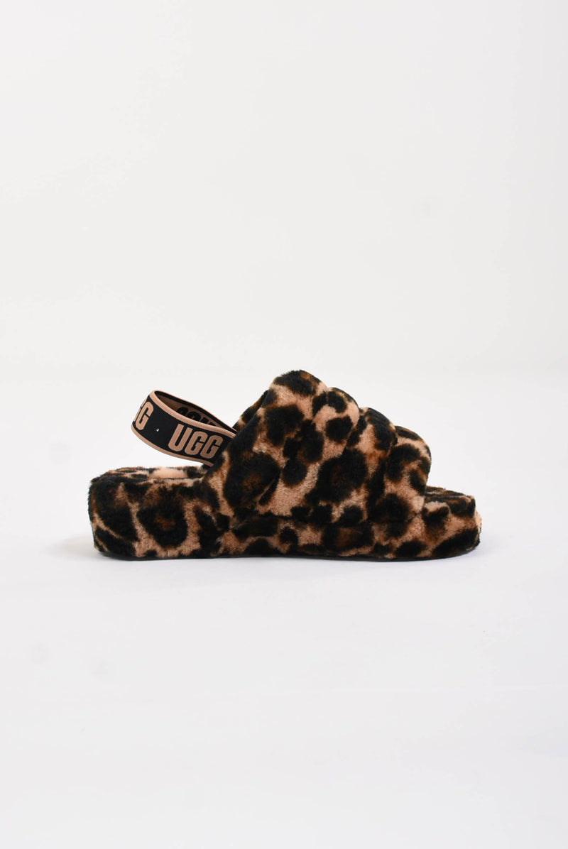 UGG sandali modello fluff yeah slide panther print