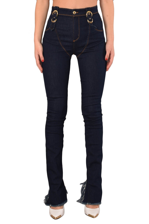 VERSACE JEANS COUTURE JEANS SKINNY CON DETTAGLI DECORATIVI SULLA CINTURA