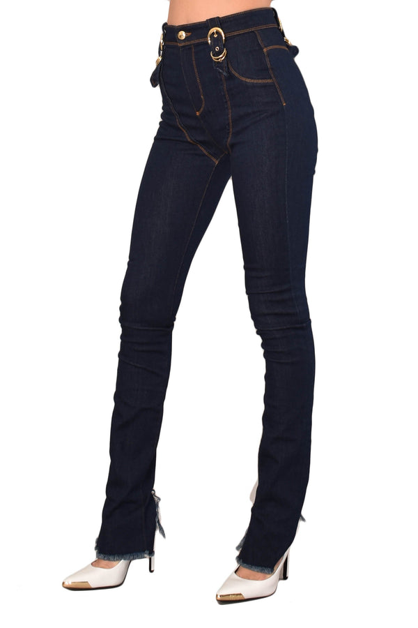 VERSACE JEANS COUTURE JEANS SKINNY CON DETTAGLI DECORATIVI SULLA CINTURA