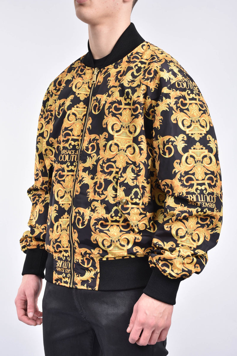 VERSACE JEANS COUTURE Bomber reversibile stampa barocca