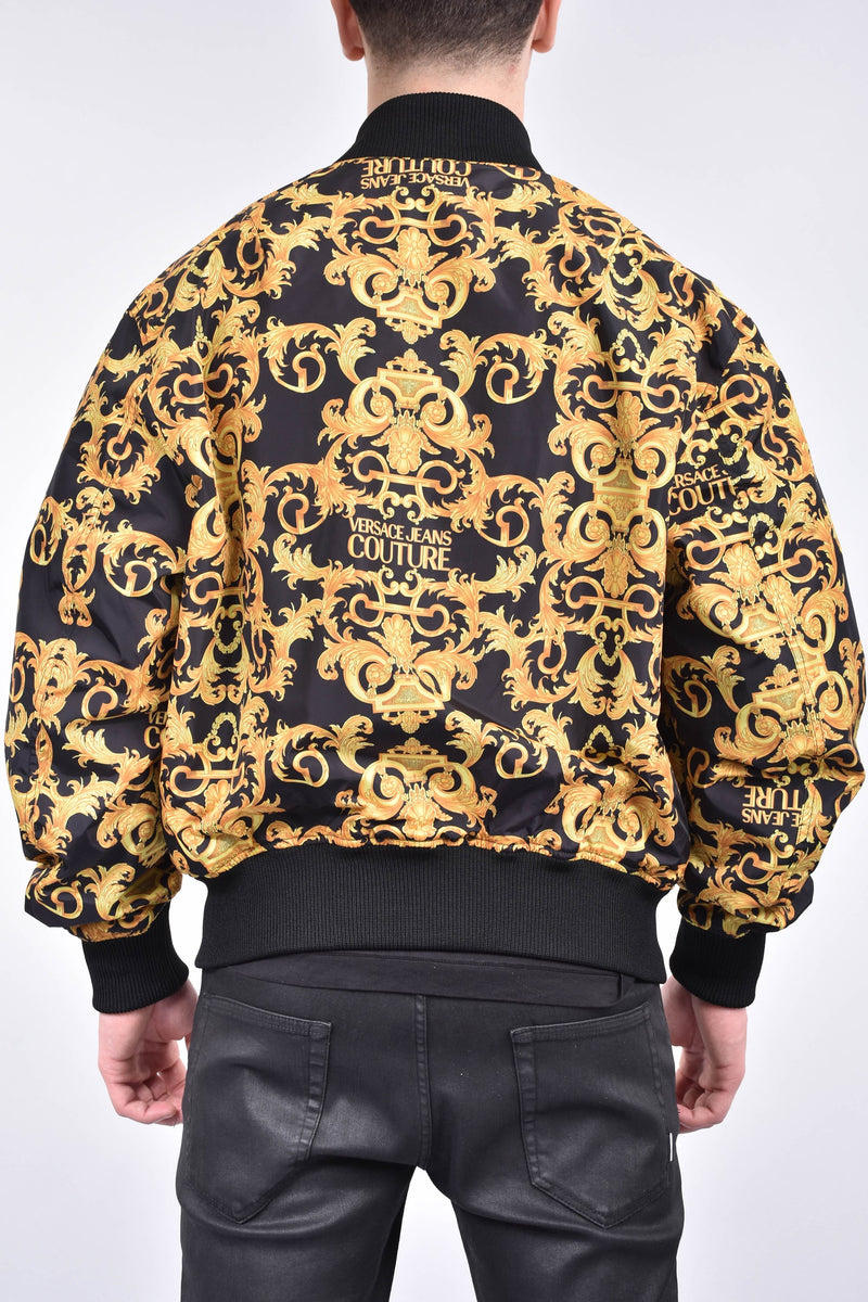 VERSACE JEANS COUTURE Bomber reversibile stampa barocca