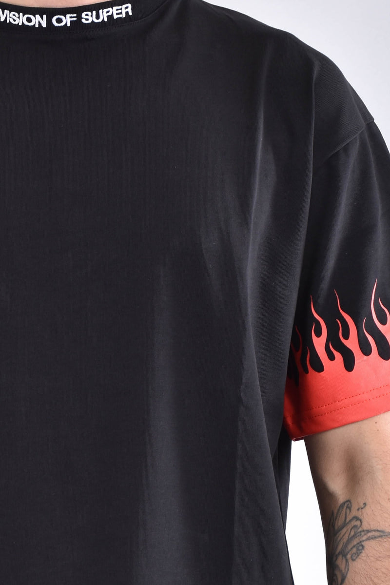 VISION OF SUPER T-shirt flame in cotone