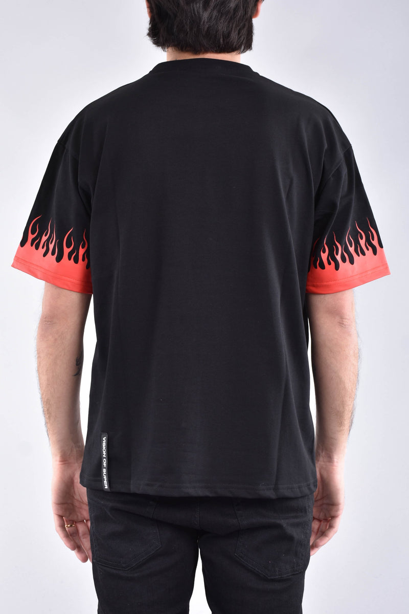 VISION OF SUPER T-shirt flame in cotone